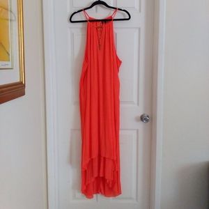 Mlle Gabrielle Coral Chain Neck Boho High Low dress Size 3X
